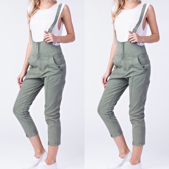 upstyleboutique Denim - NWT Olive green Overalls